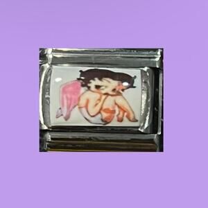 Betty boop sitting angel charm
